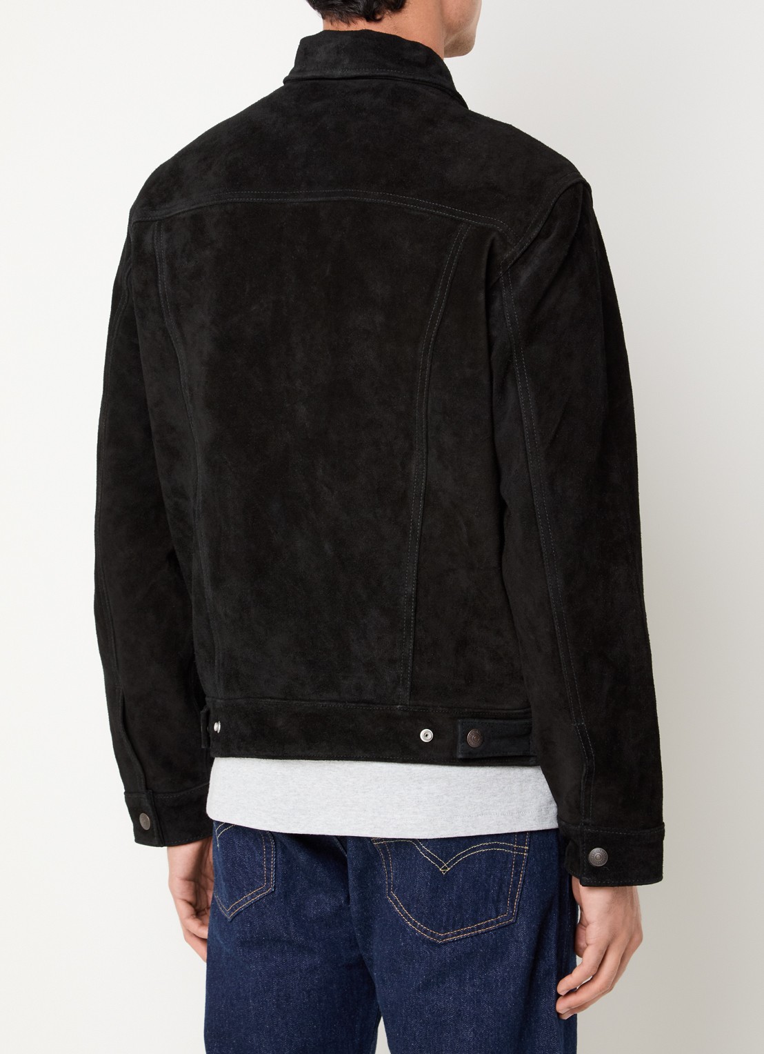 Levi's Highland jack van suède met steekzakken - achterkant 4 zwart