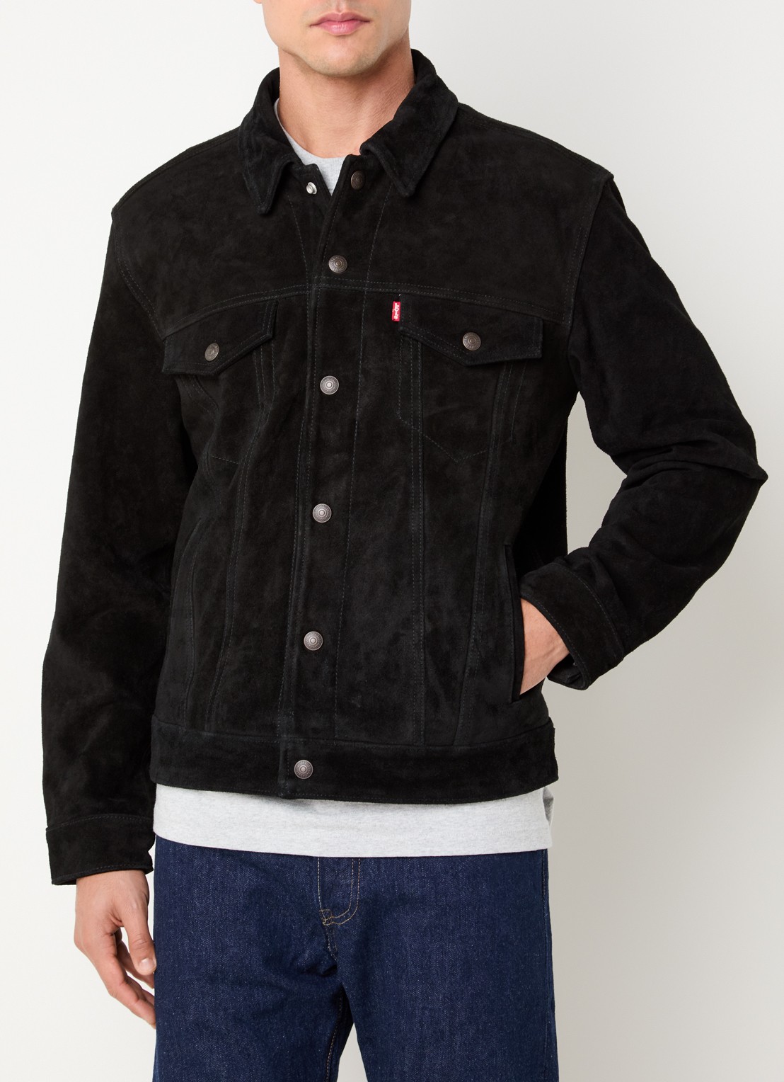 Levi's Highland jack van suède met steekzakken - detail 3 zwart