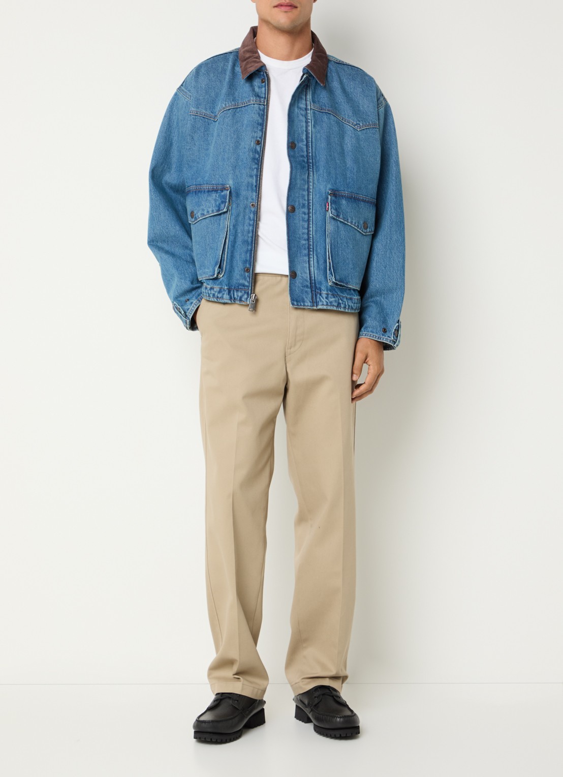 Levi's Hilltop barn jack van denim met opgestikte zakken - voorkant 4 indigo