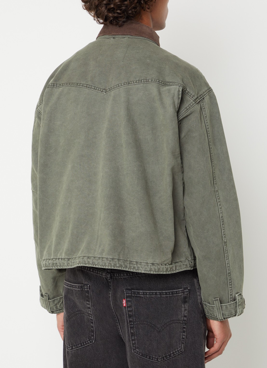 Levi's Hilltop barn jack - achterkant olijfgroen
