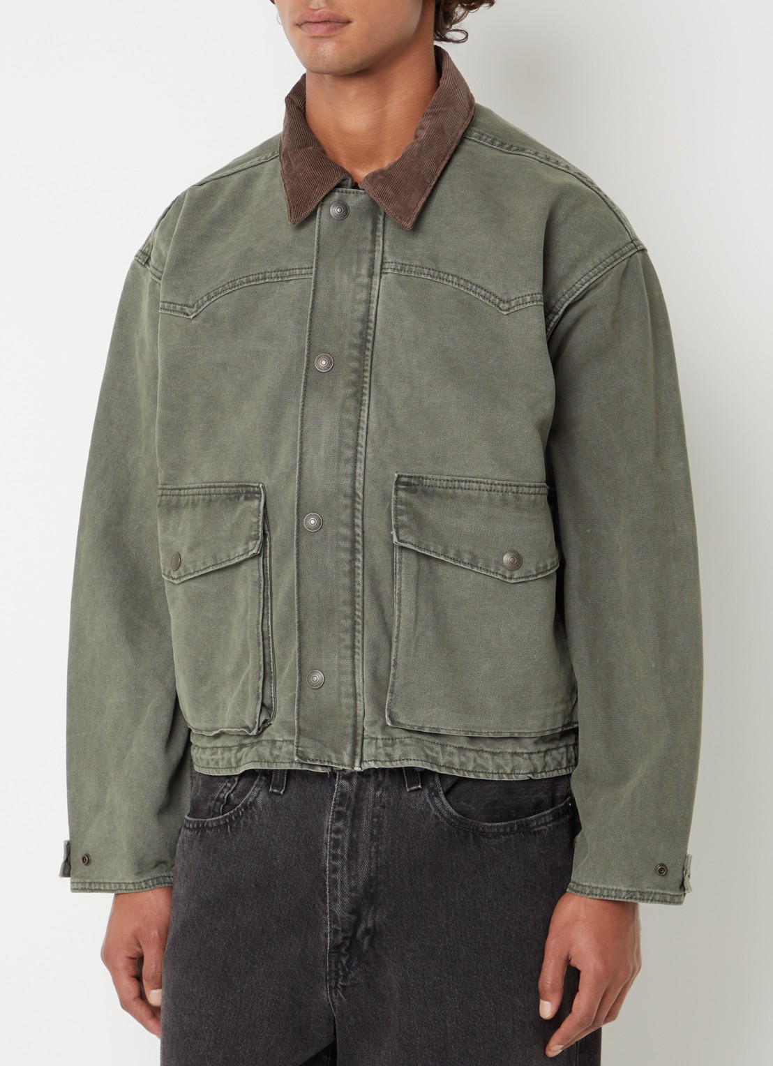 Levi's Hilltop barn jack - detail 4 olijfgroen