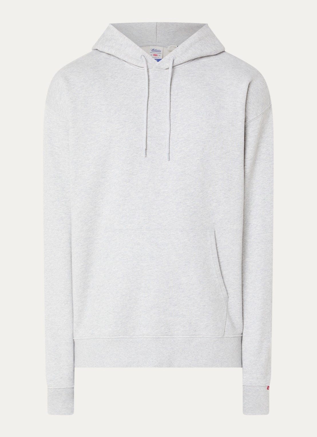 Levi's Hoodie met kangoeroezak - voorkant 3 grijs