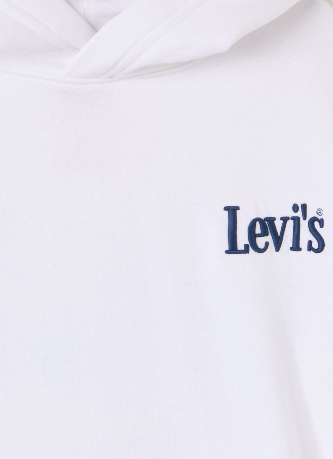 Levi's Hoodie met logo- en backprint - detail wit