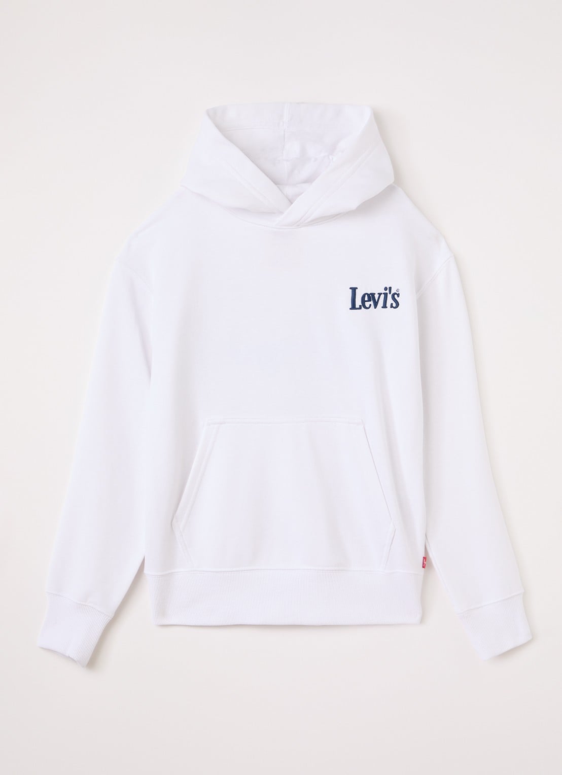 Levi's Hoodie met logo- en backprint - voorkant 2 wit