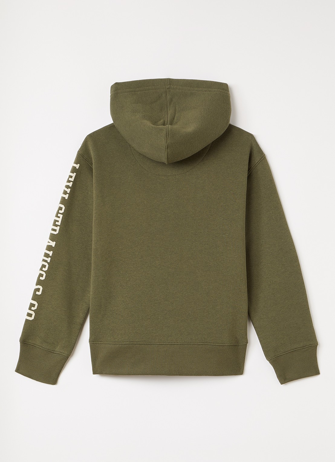 Levi's Hoodie met logo en print - voorkant 2 olijfgroen