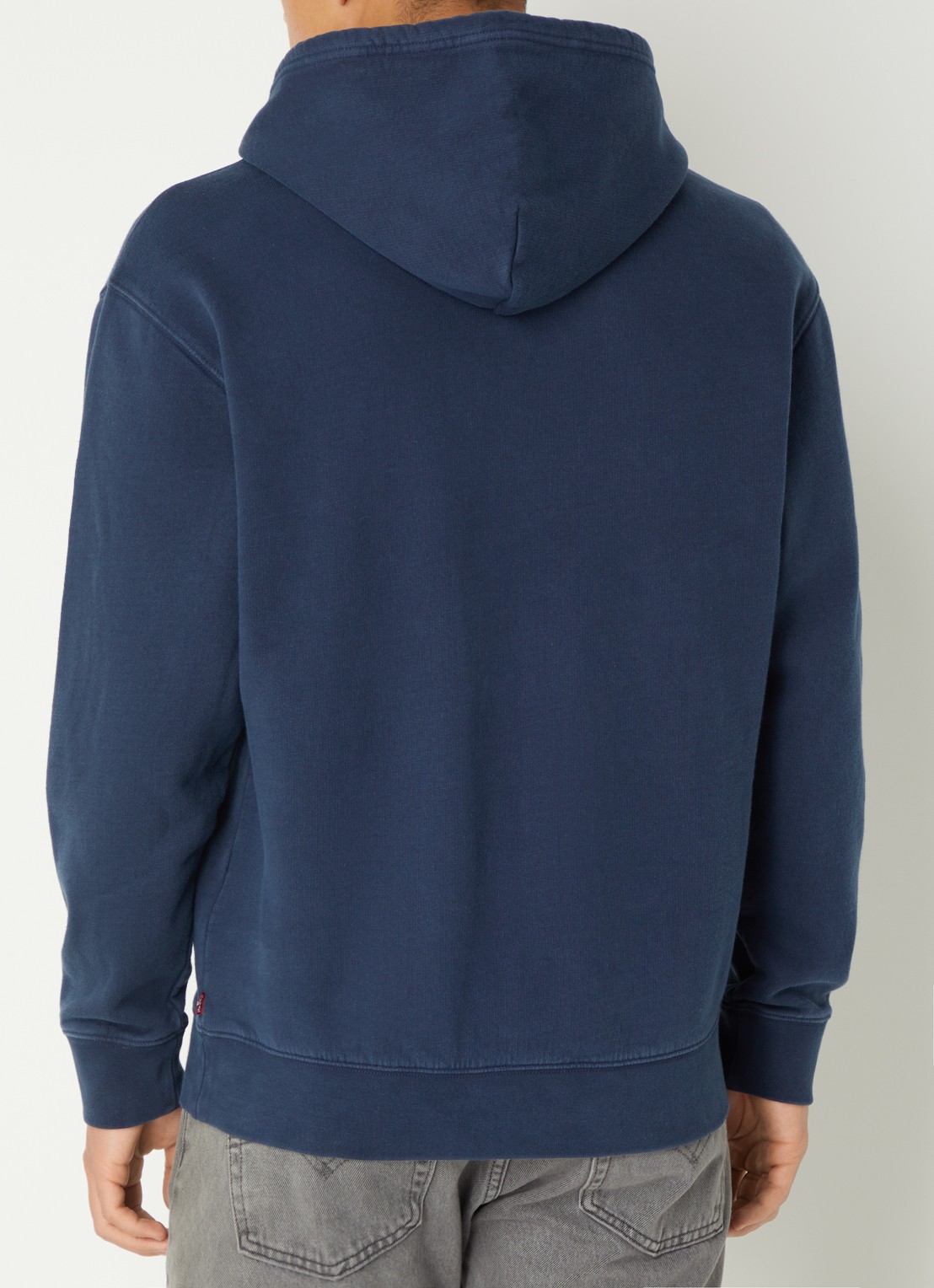 Levi's Hoodie met logoborduring - achterkant donkerblauw