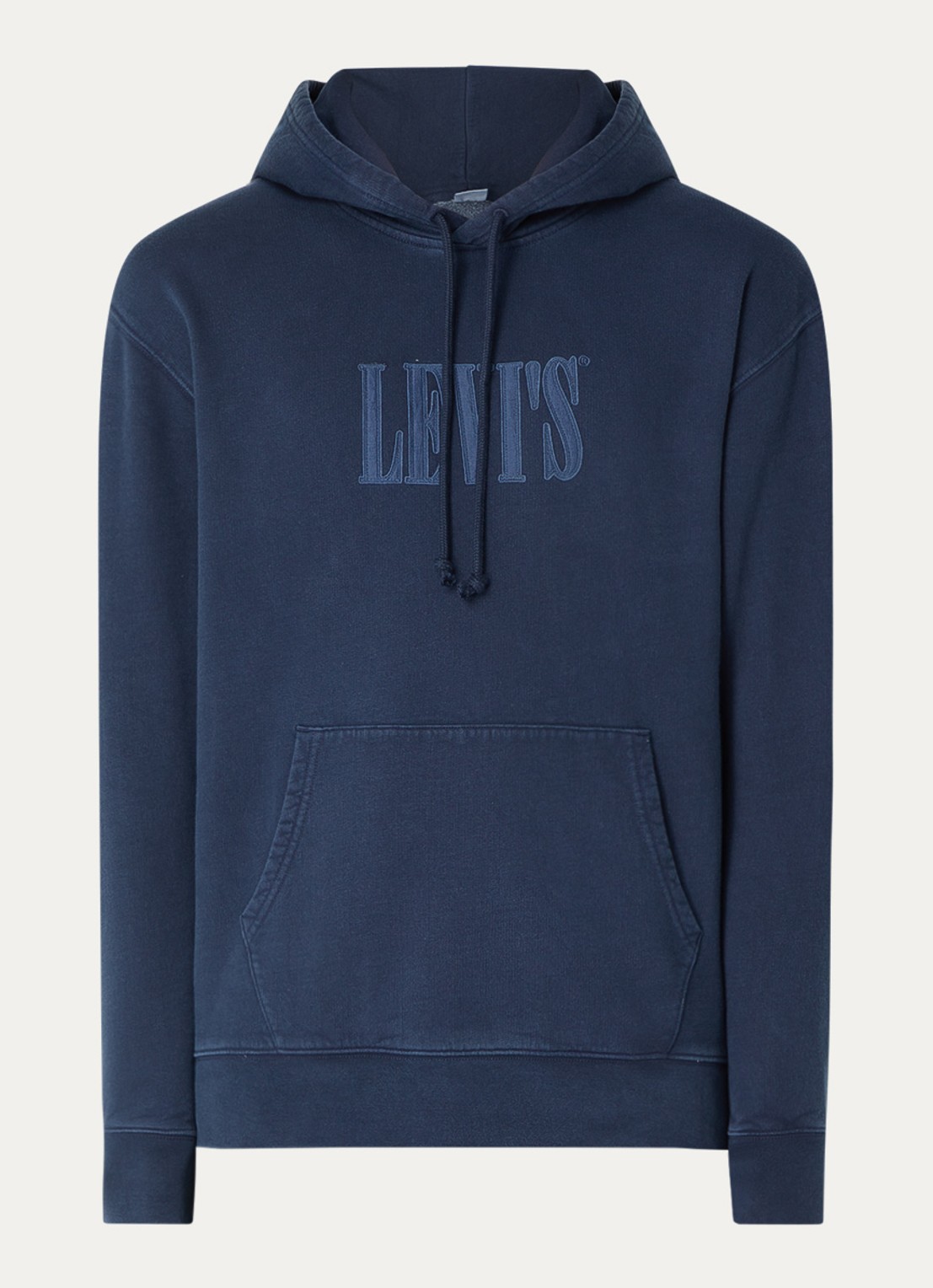 Levi's Hoodie met logoborduring - voorkant 4 donkerblauw