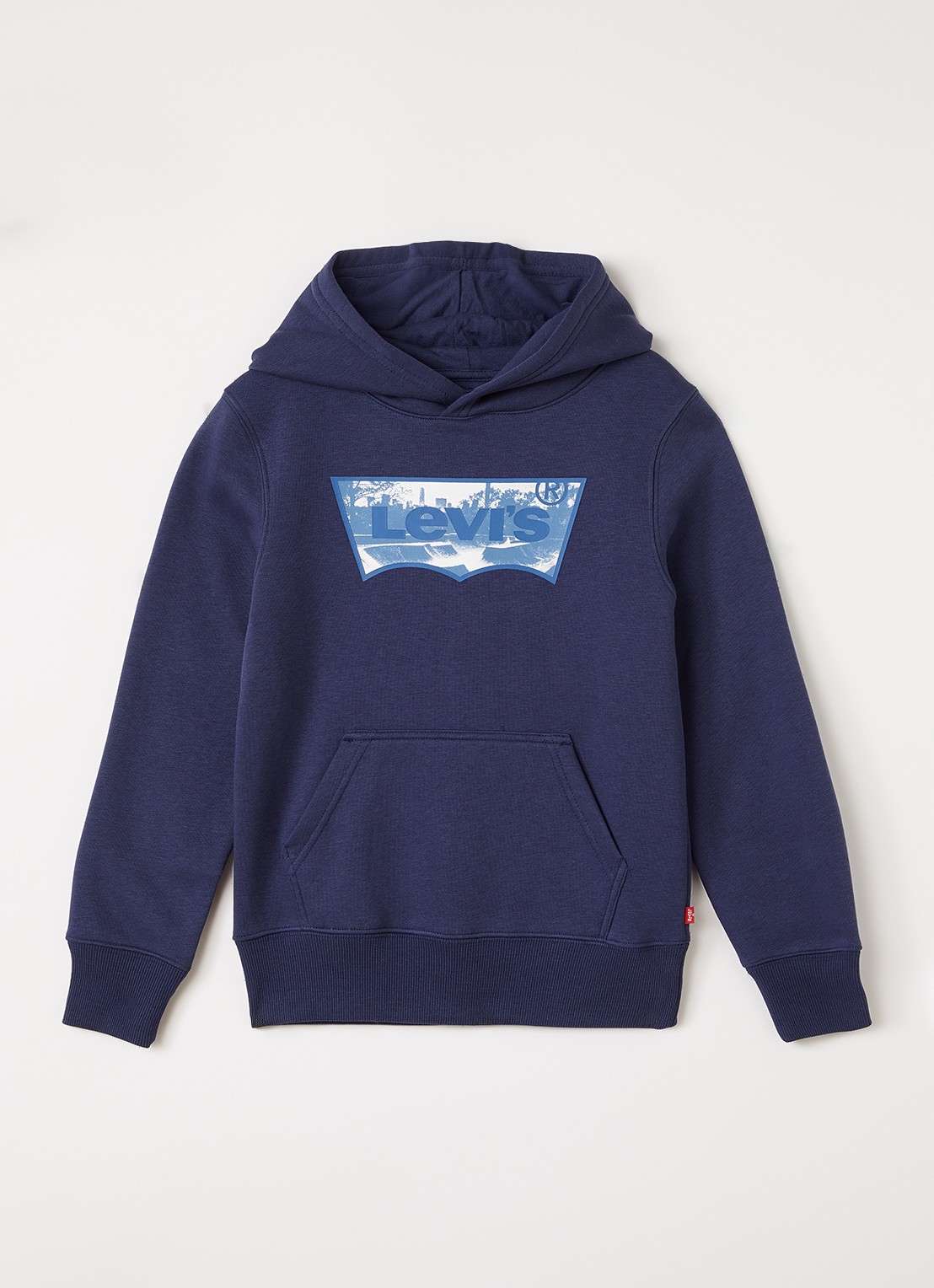 Levi's Hoodie met logoprint - voorkant 2 donkerblauw