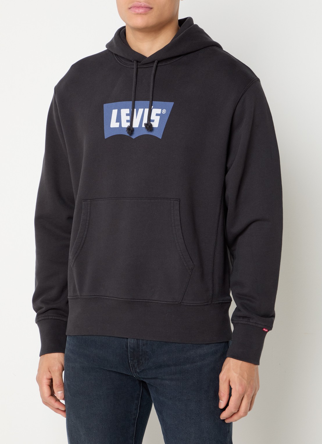 Levi's Hoodie met logoprint - detail 2 zwart