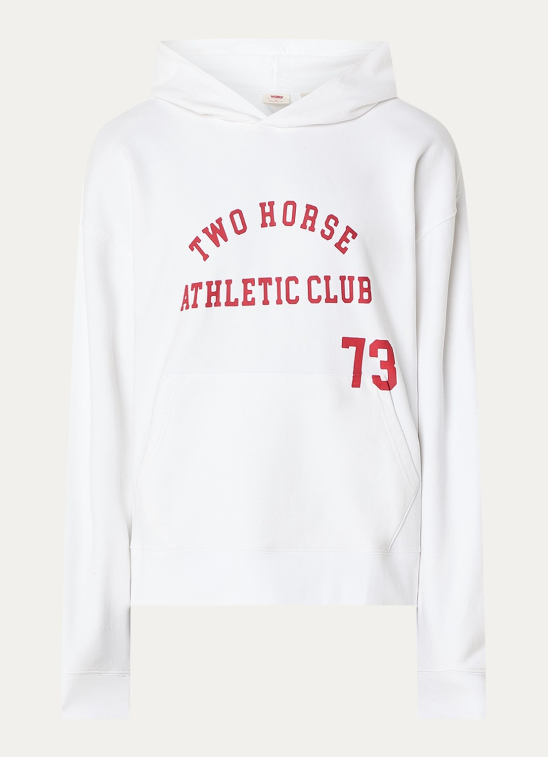 Levi's Hoodie met print en kangoeroezak - voorkant 4 wit