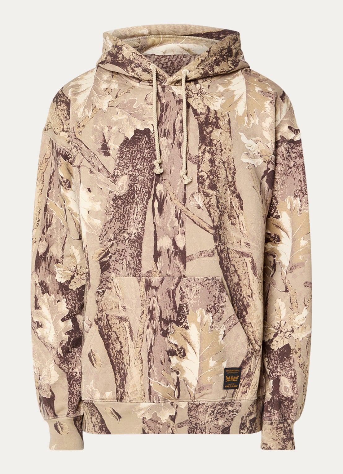 Levi's Hoodie met print - voorkant beige