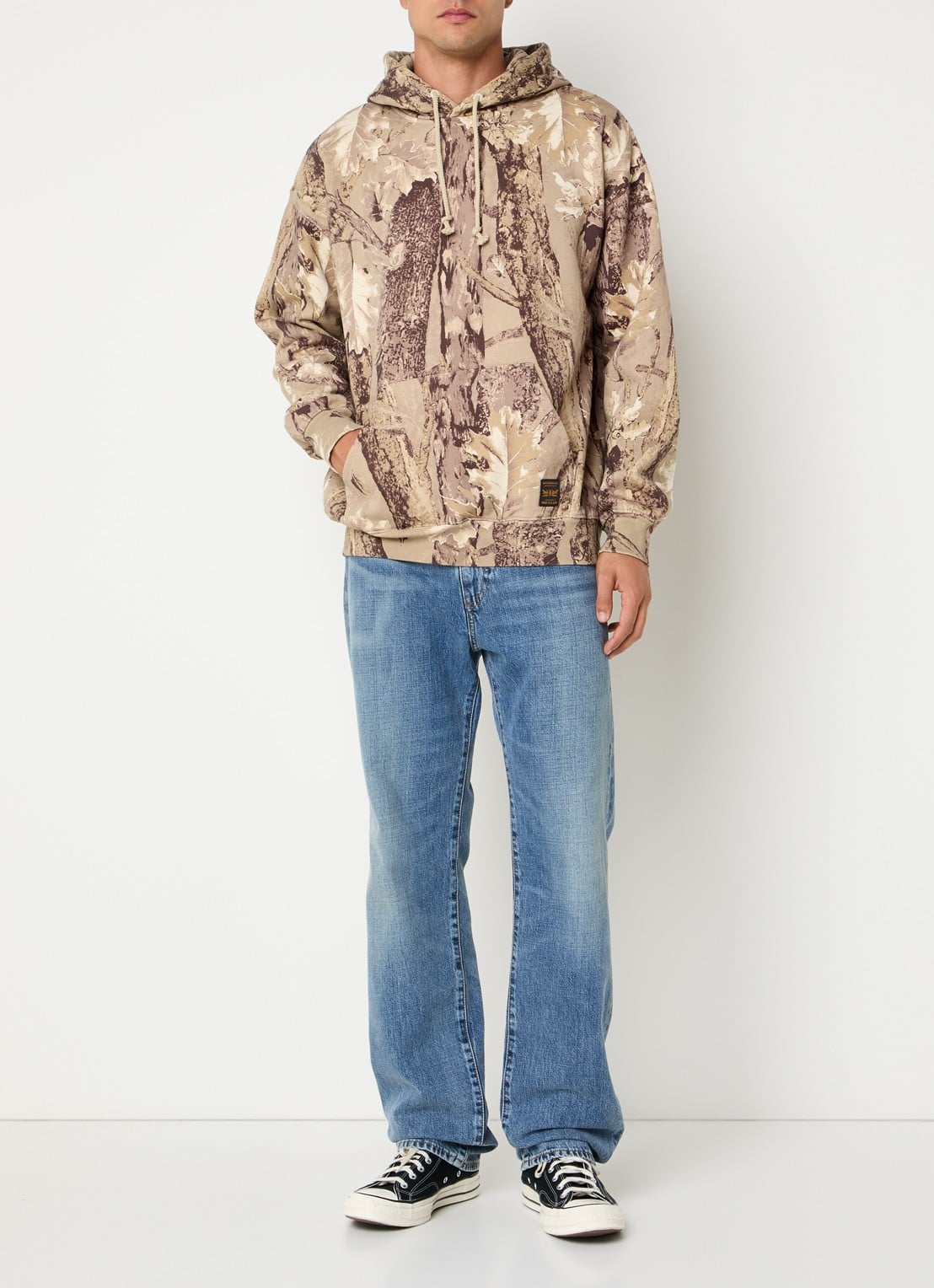 Levi's Hoodie met print - voorkant 2 beige
