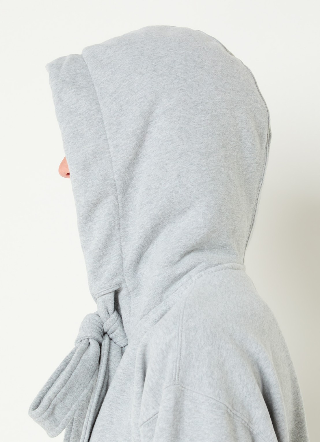 Levi's Hoodie met strikkraag - detail 2 lichtgrijs