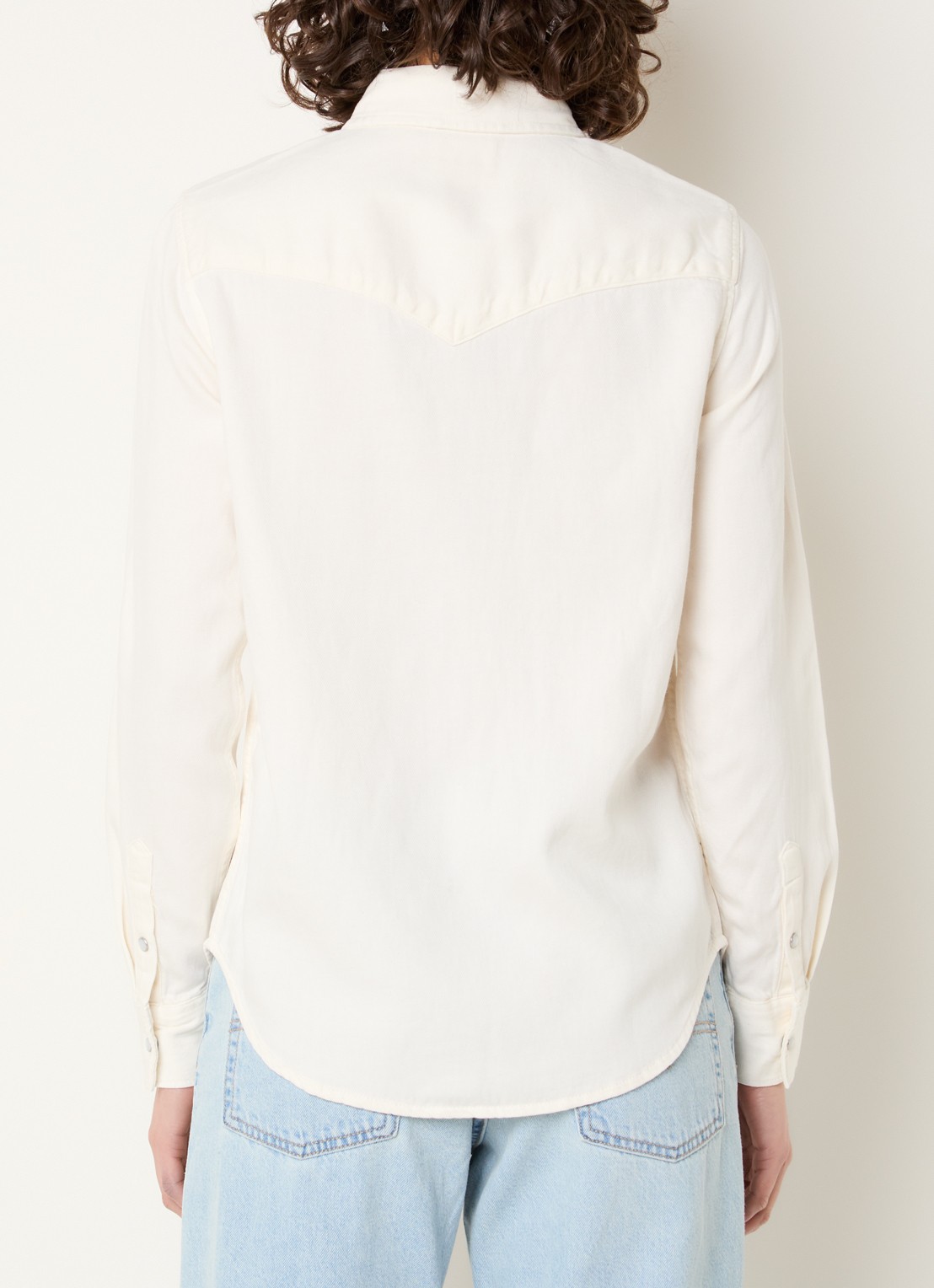 Levi's Iconic blouse met logo - achterkant 4 beige