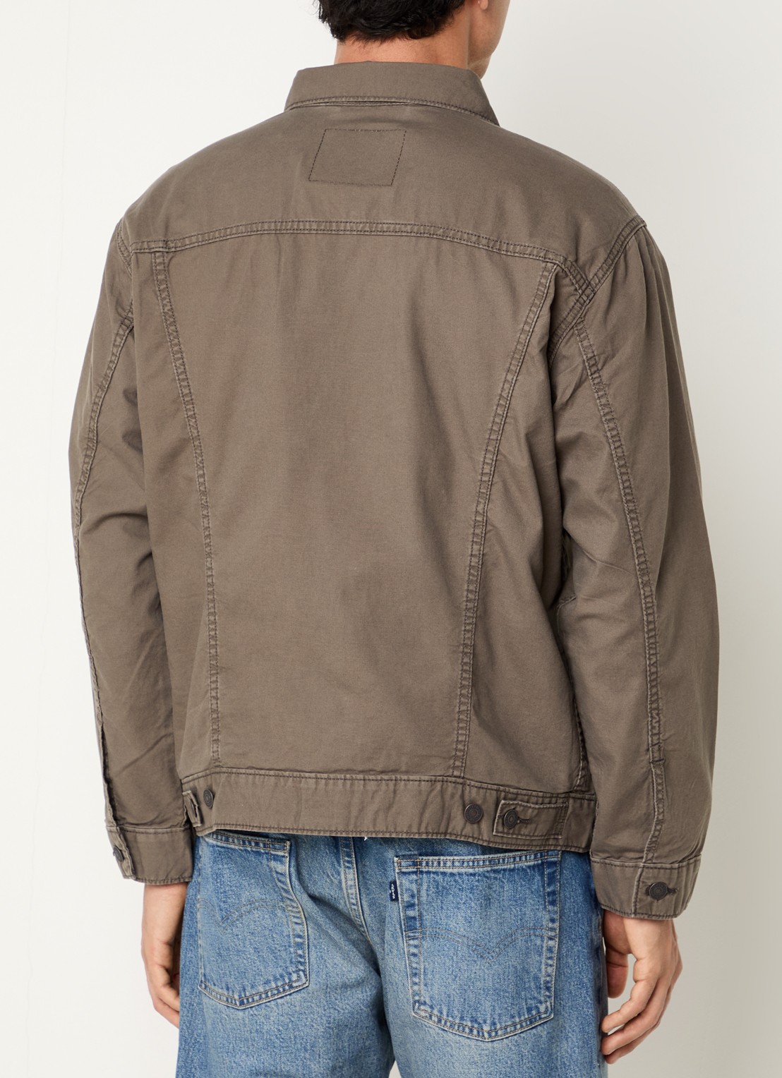 Levi's Jack in linnenblend met borst- en steekzakken - achterkant 2 bruin