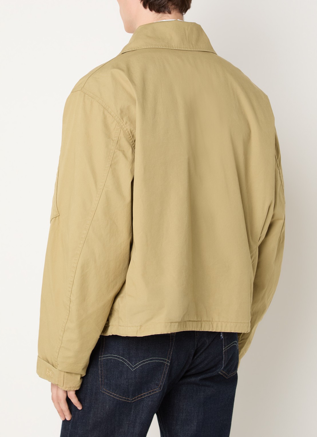 Levi's Jack met ritszakken en opstaande kraag - achterkant donkerbeige