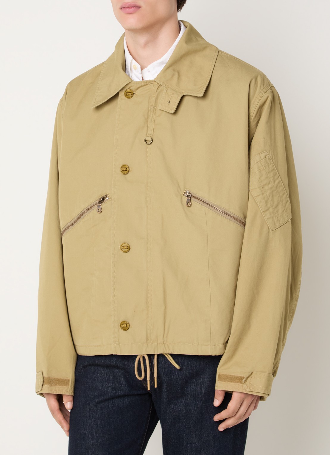 Levi's Jack met ritszakken en opstaande kraag - detail 2 donkerbeige