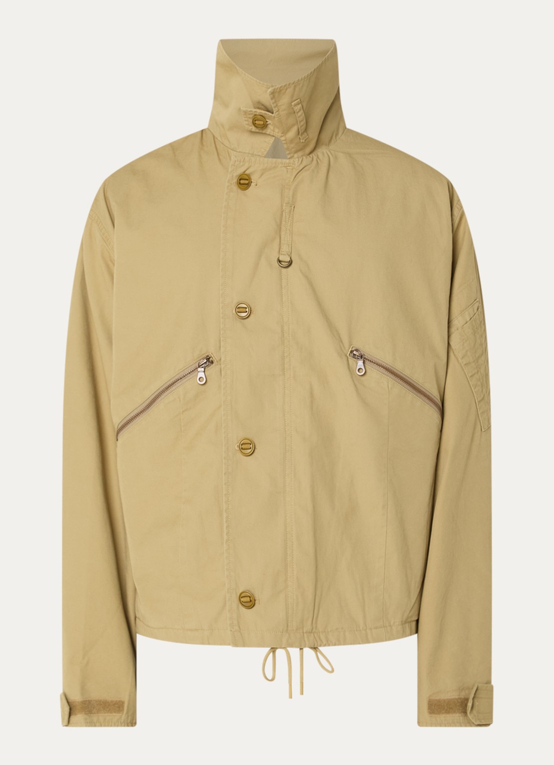 Levi's Jack met ritszakken en opstaande kraag - voorkant 3 donkerbeige