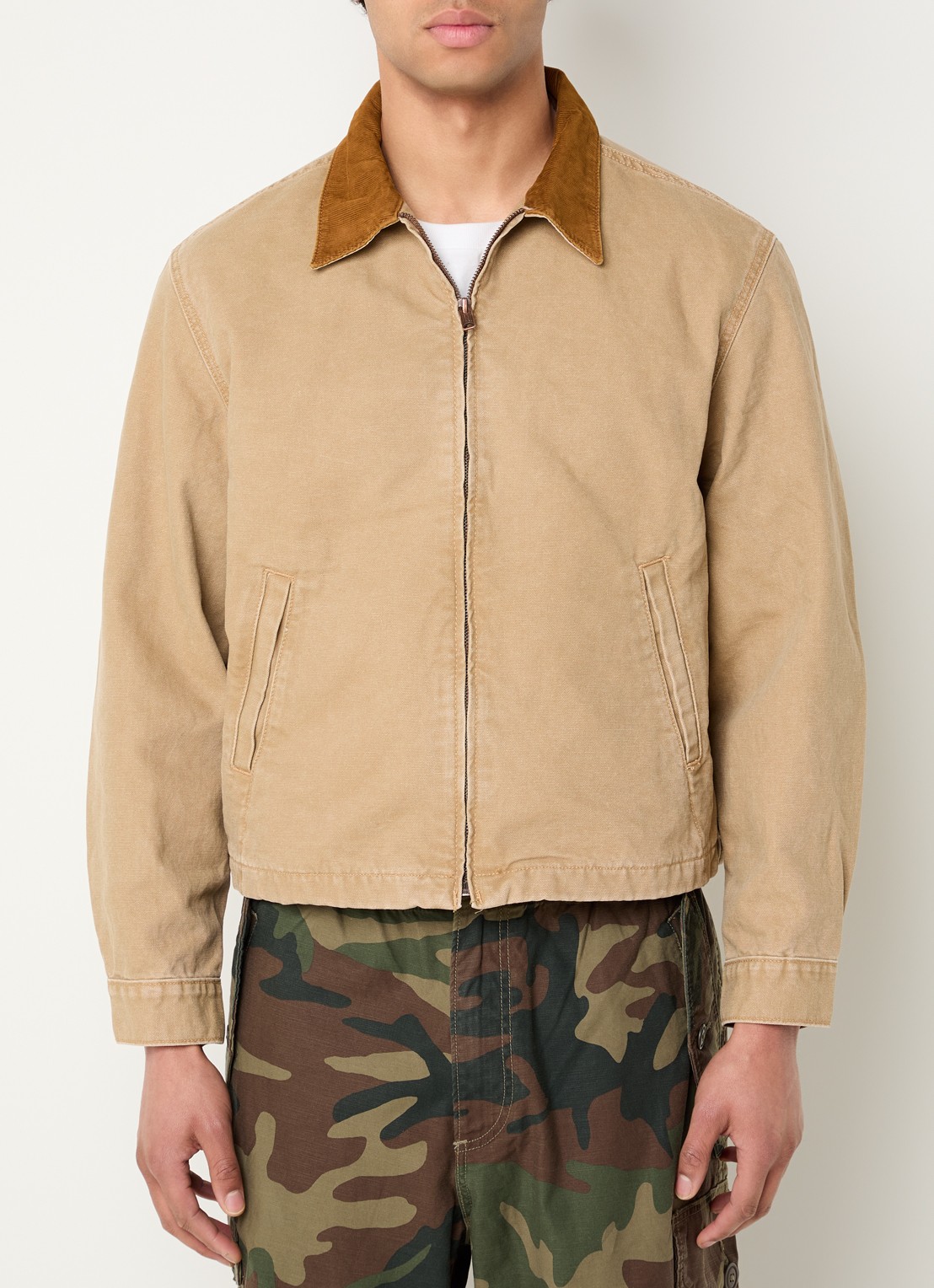 Levi's Jack met steekzakken en kraag van corduroy - detail 4 camel