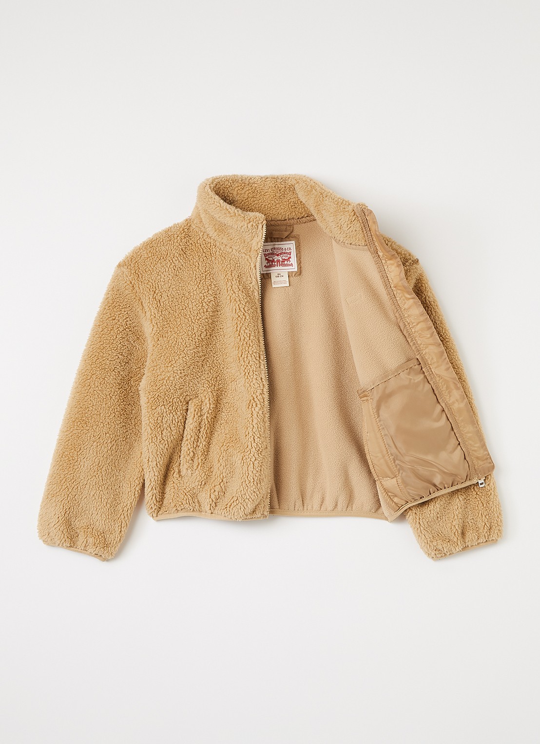 Levi's Jack van teddy en halve rits - voorkant 3 camel