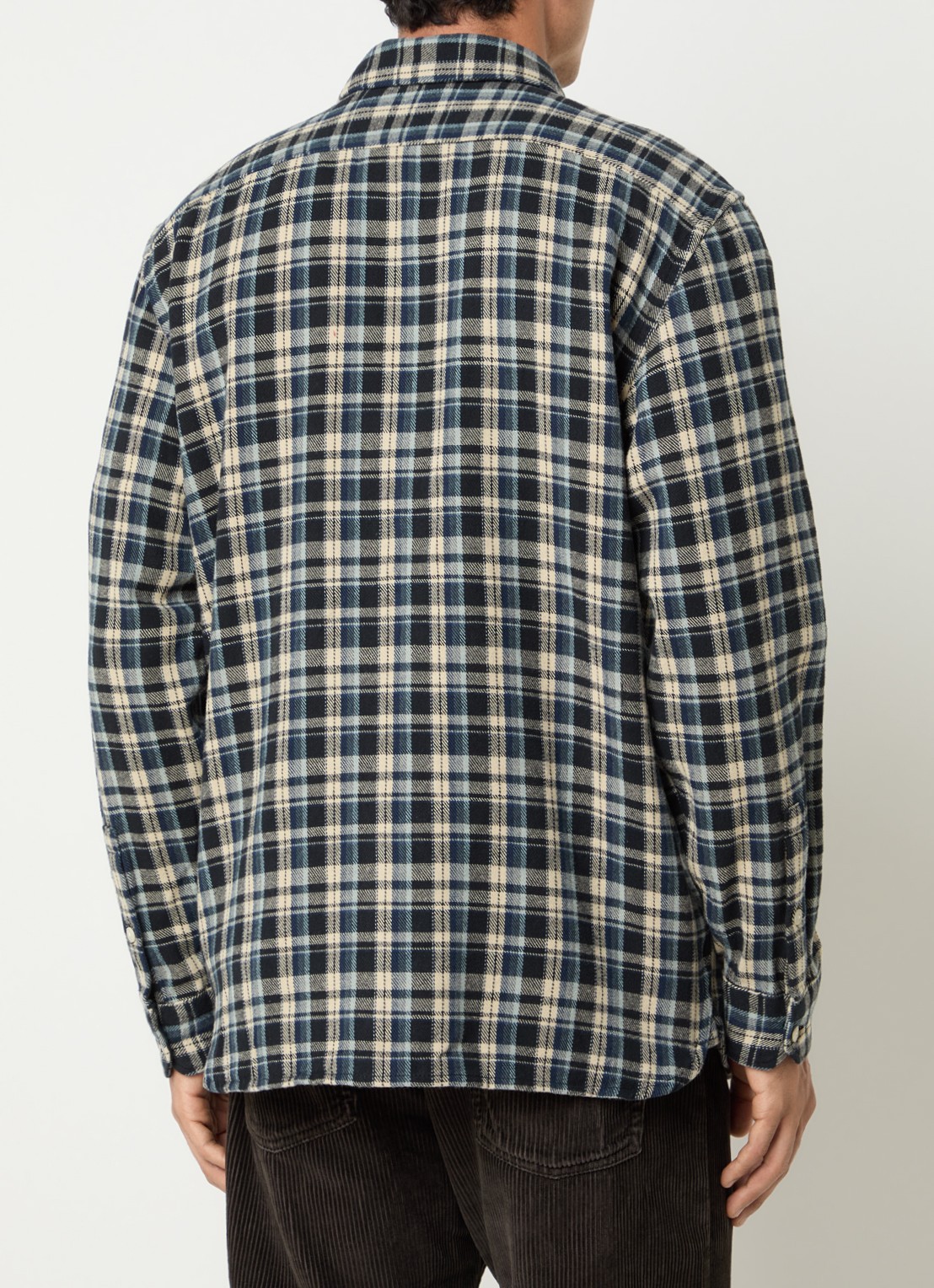Levi's Jackson overshirt met ruitdessin - achterkant donkerblauw