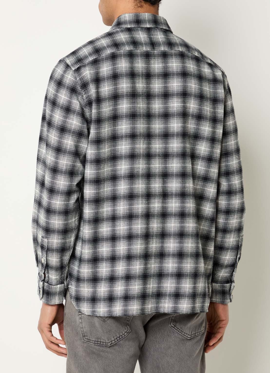 Levi's Jackson regular fit overshirt met ruitdessin - achterkant zwart