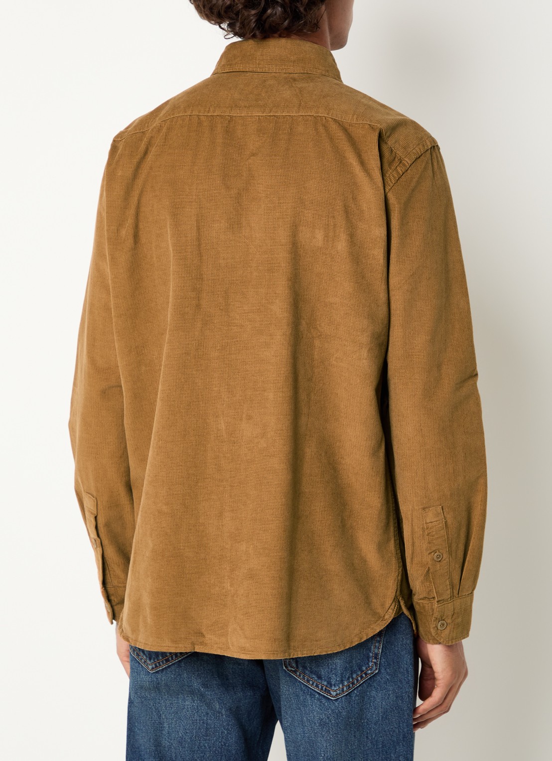 Levi's Jackson regular fit overshirt van corduroy - achterkant 4 cognac