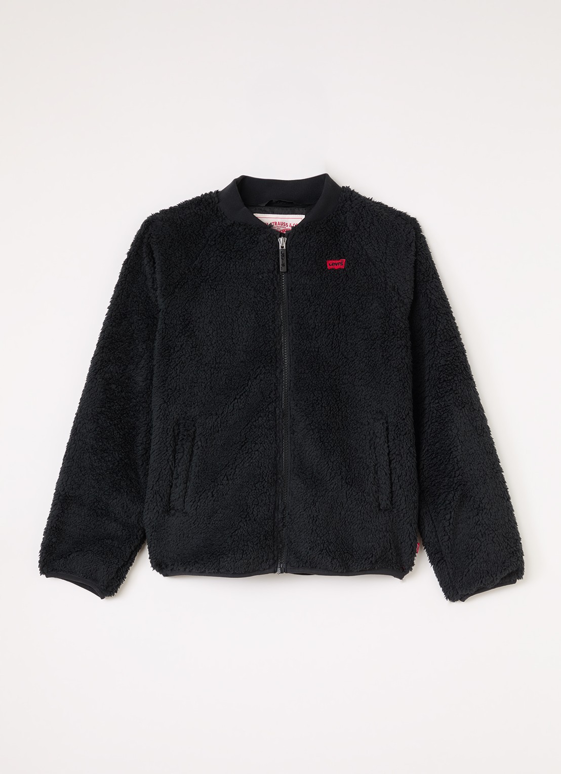 Levi's Jas van fleece met steekzakken - voorkant donkerblauw