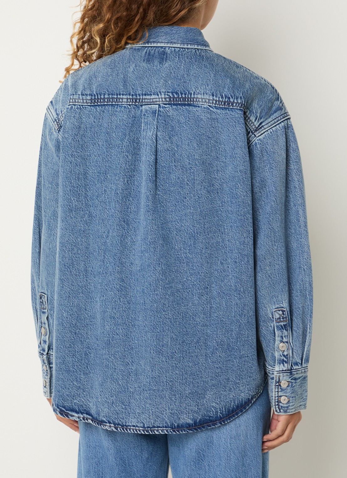 Levi's Jordan blouse van denim met kraag - achterkant 3 indigo