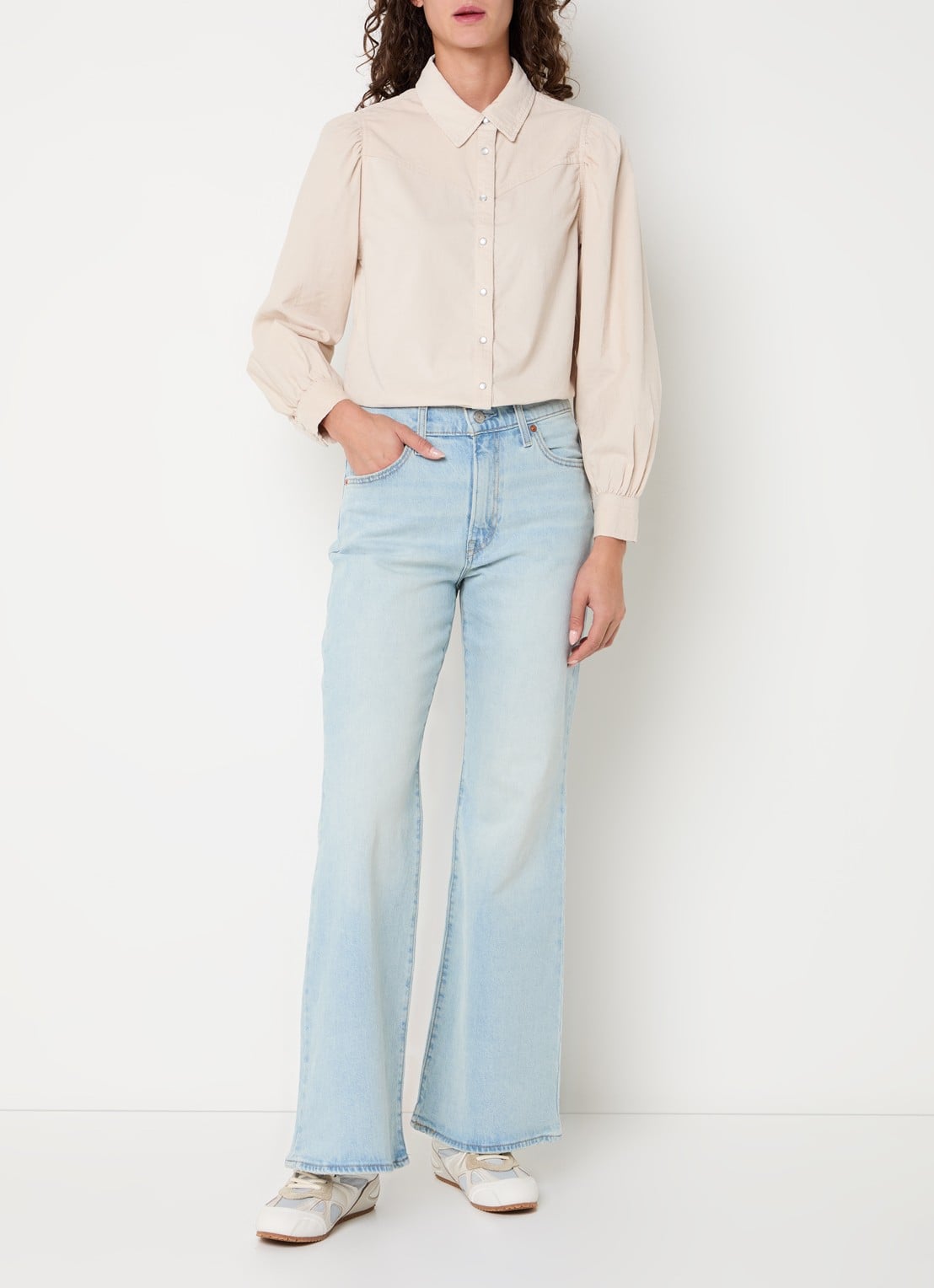 Levi's Juno blouse  - voorkant 2 beige