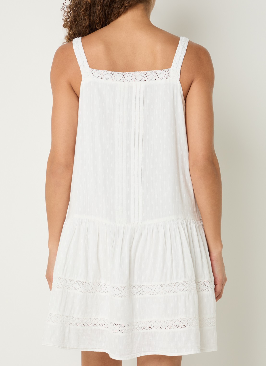Levi's Kate mini jurk met broderie - achterkant 3 wit