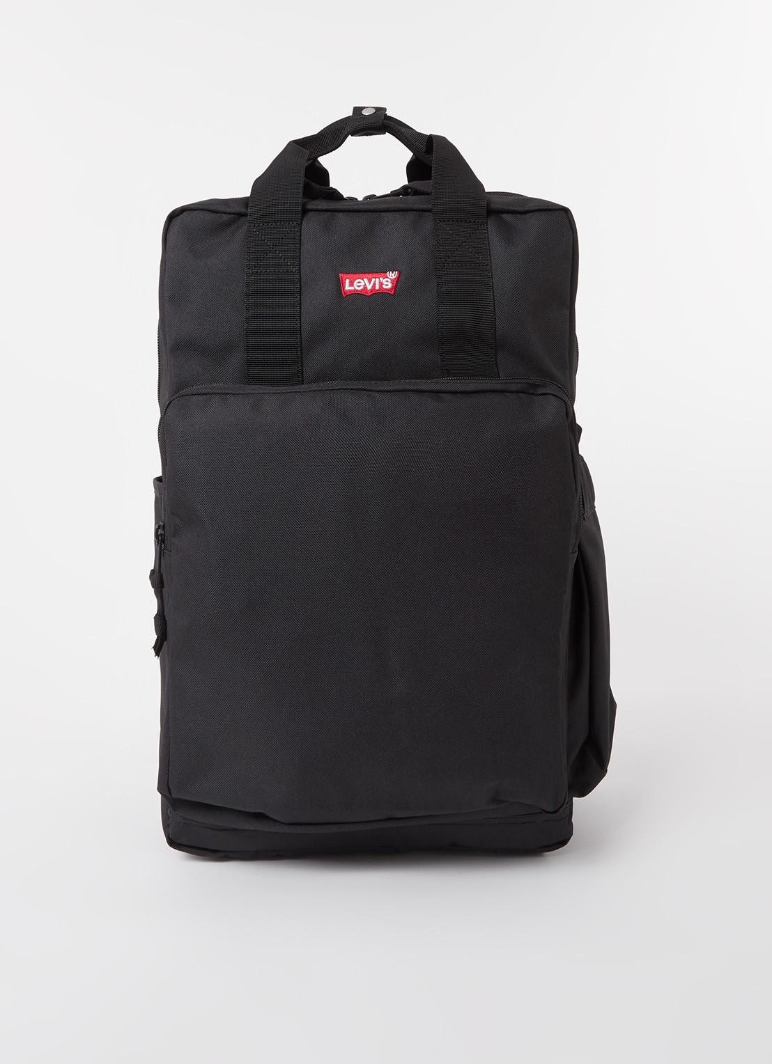 Levi's L-Pack Large rugzak met 14 inch laptopvak - voorkant zwart