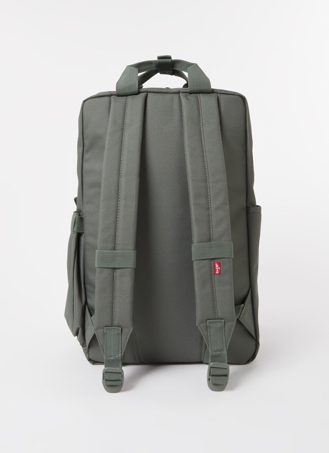 Levi's L-Pack Large rugzak met 14 inch laptopvak - achterkant 3 bronsgroen