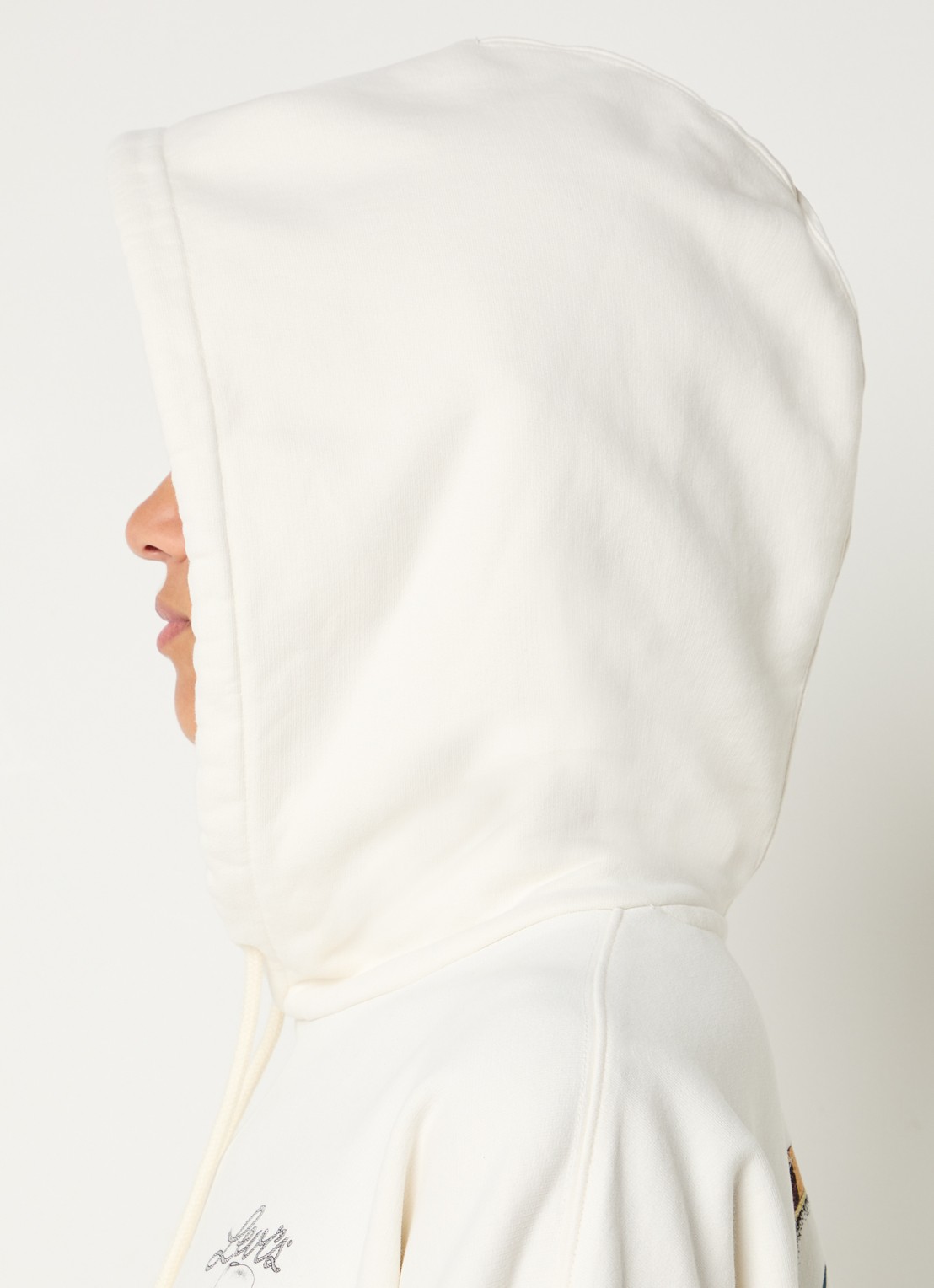 Levi's Leo hoodie met logo- en backprint - detail 5 gebroken wit
