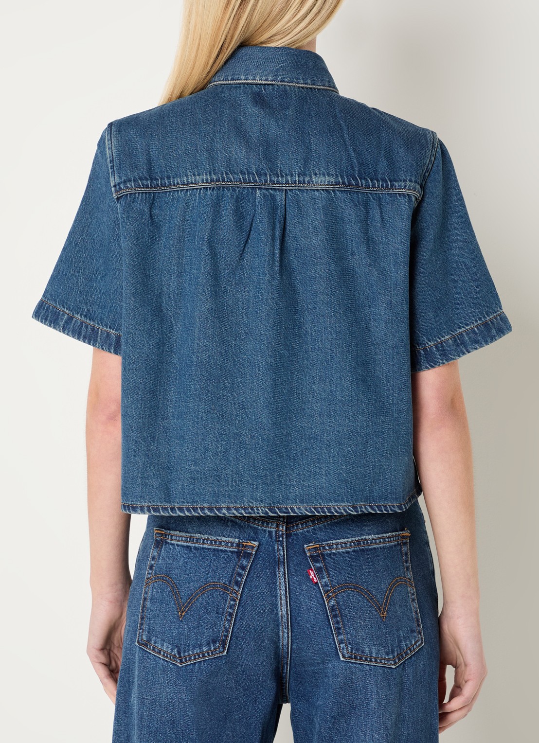 Levi's Logan blouse van denim - achterkant 4 indigo