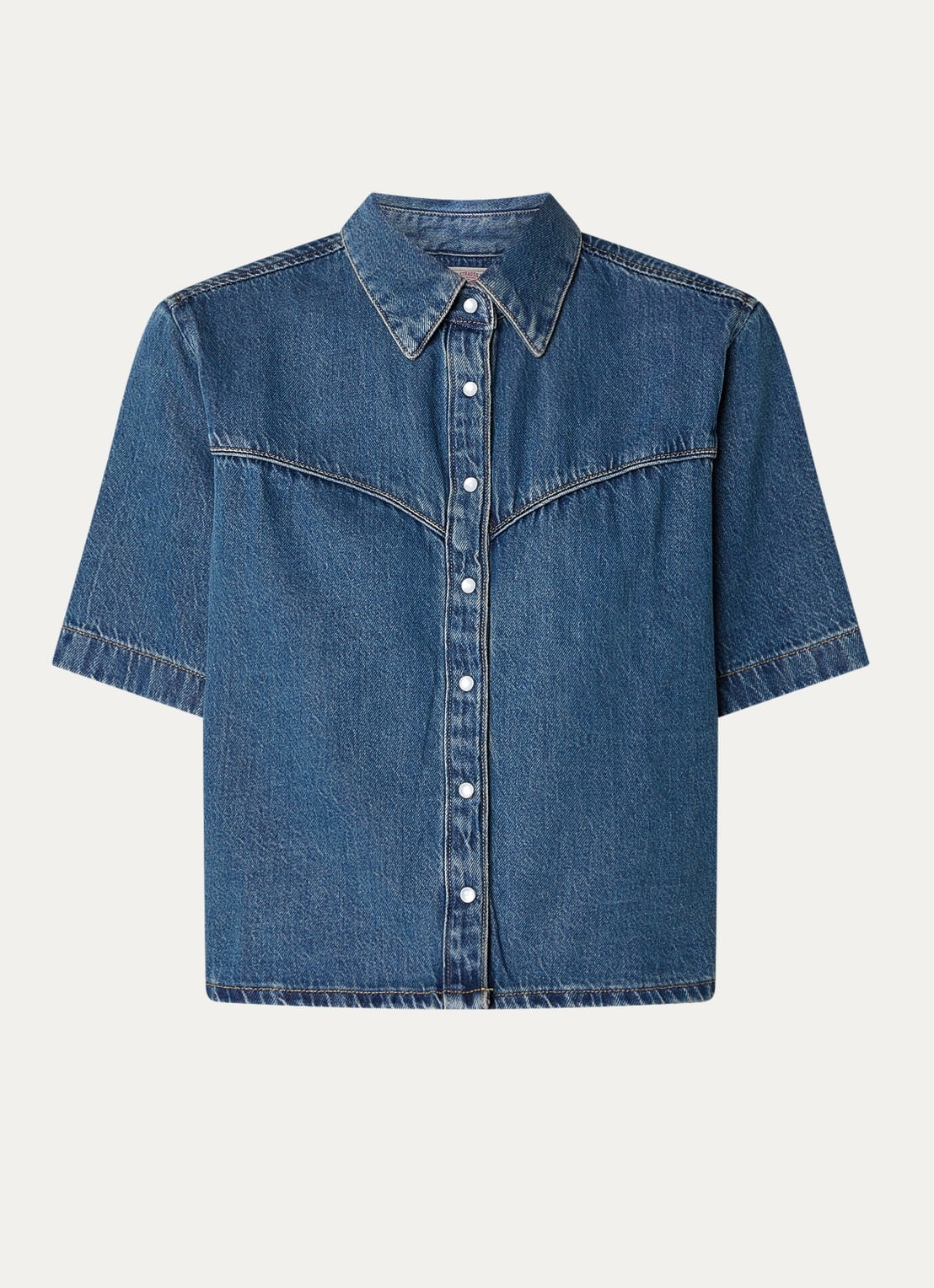 Levi's Logan blouse van denim - voorkant indigo