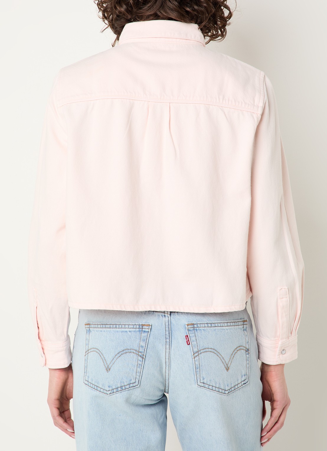 Levi's Logan blouse van denim - achterkant 3 lichtroze