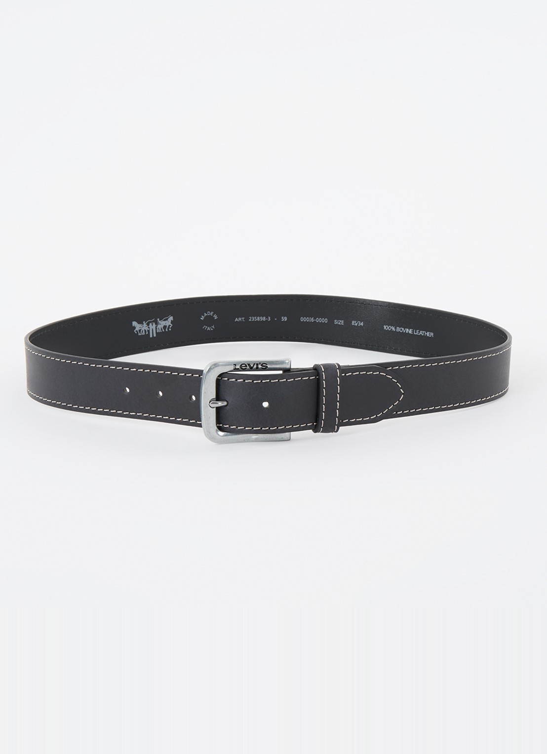 Levi's Loire riem van leer  - voorkant 2 zwart
