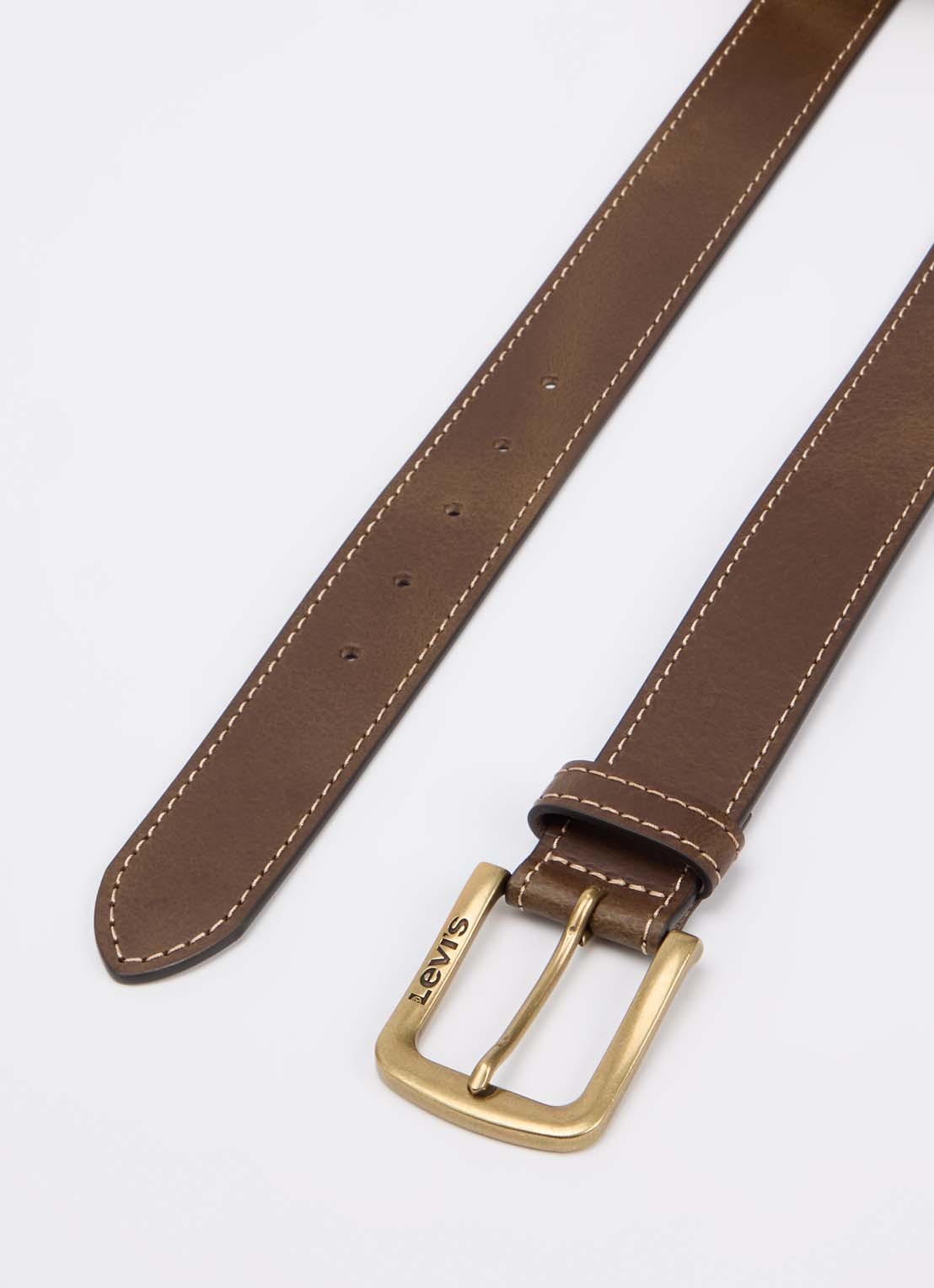 Levi's Loire riem van leer - detail donkerbruin