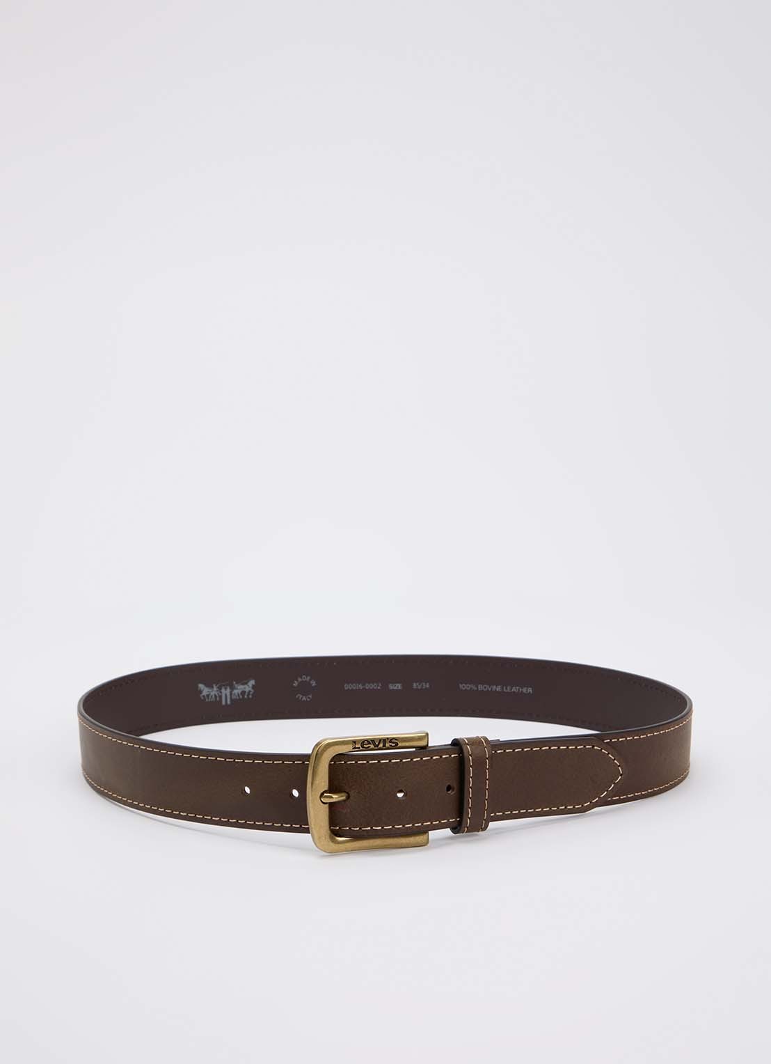 Levi's Loire riem van leer - voorkant 2 donkerbruin