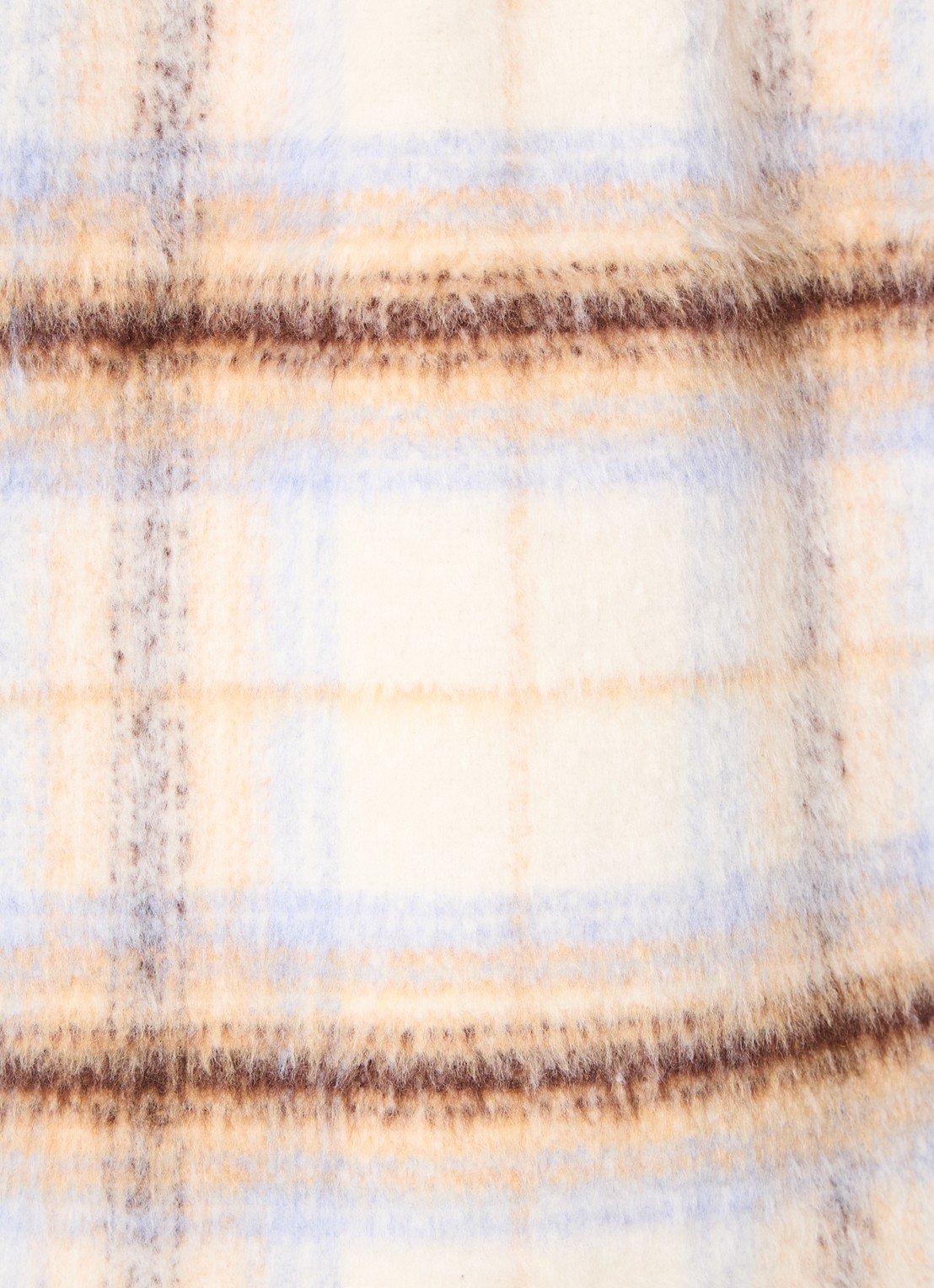 Levi's Lola overshirt in wolblend met ruitdessin en borstzakken - detail 3 beige