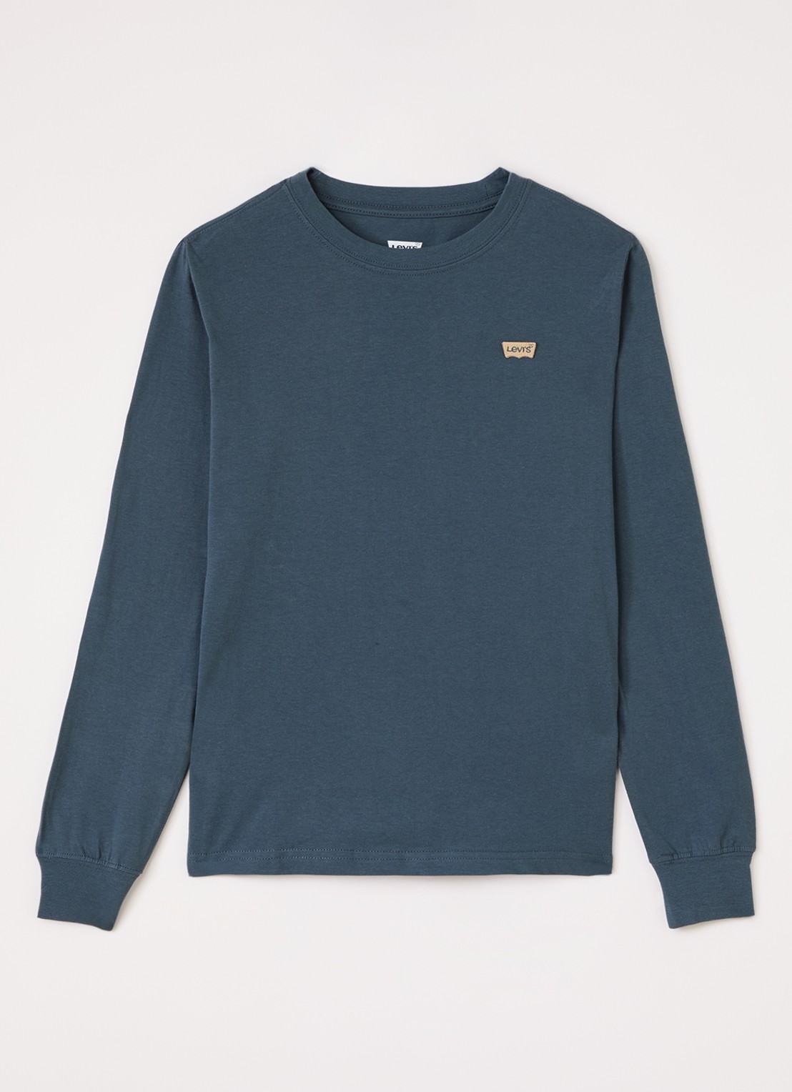 Levi's Longsleeve met logo - voorkant petrol