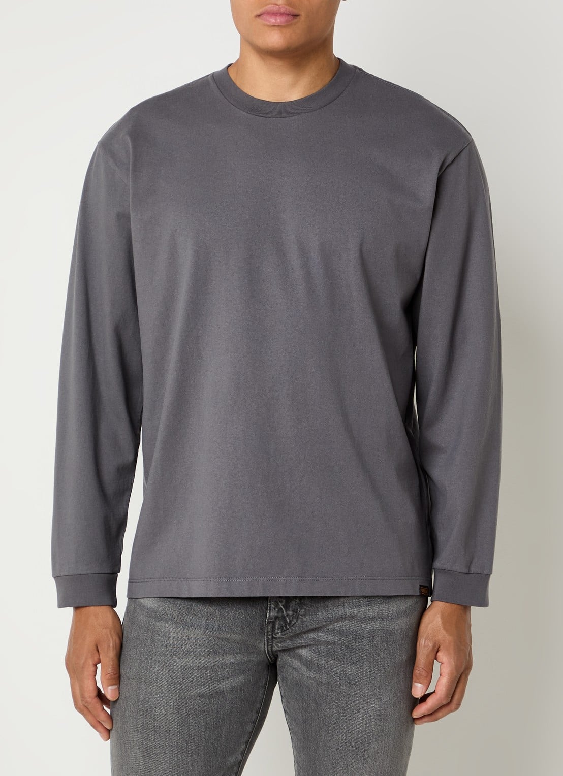 Levi's Longsleeve met ronde hals - detail 4 grijs