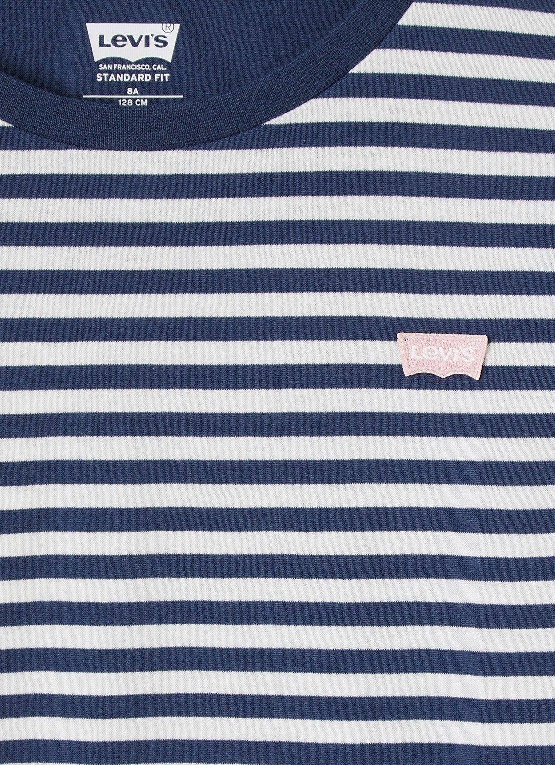 Levi's Longsleeve met streepprint - detail donkerblauw
