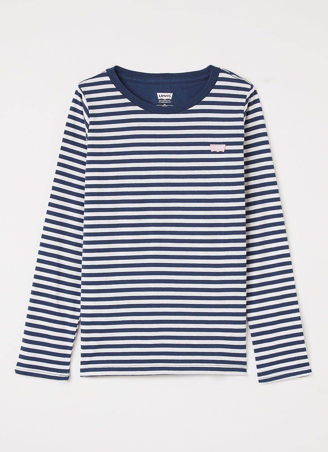 Levi's Longsleeve met streepprint - voorkant 2 donkerblauw