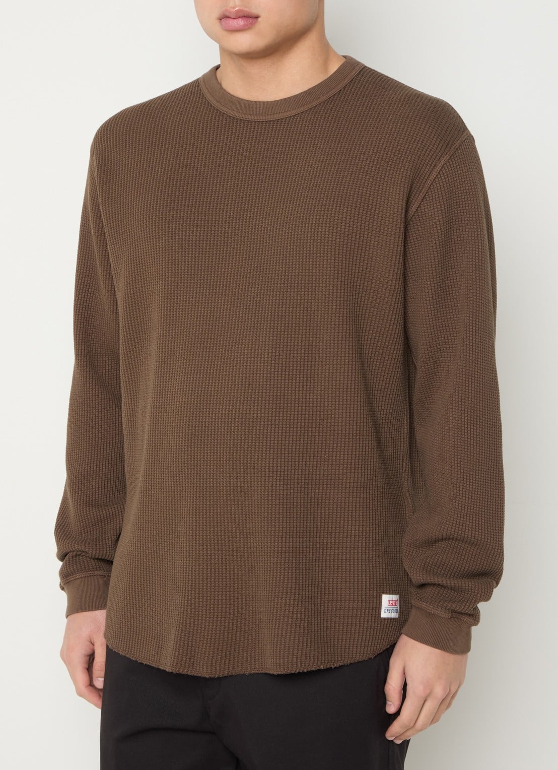 Levi's Longsleeve met structuur - detail 4 bruin