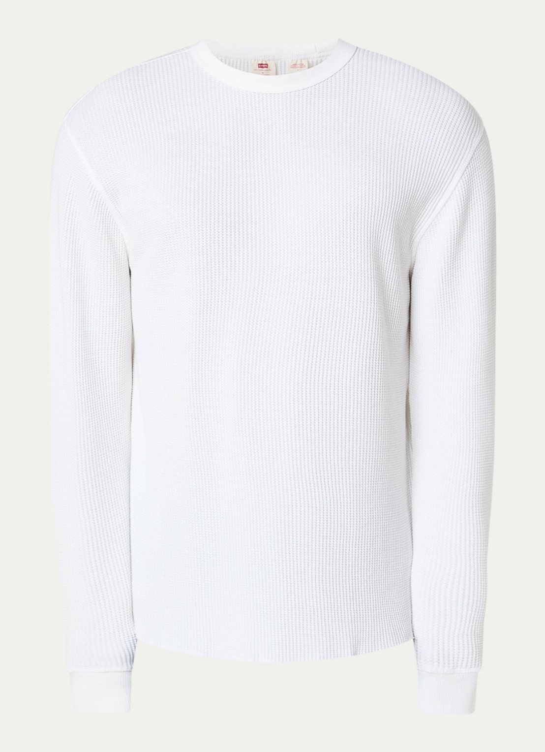 Levi's Longsleeve met structuur - voorkant 2 wit