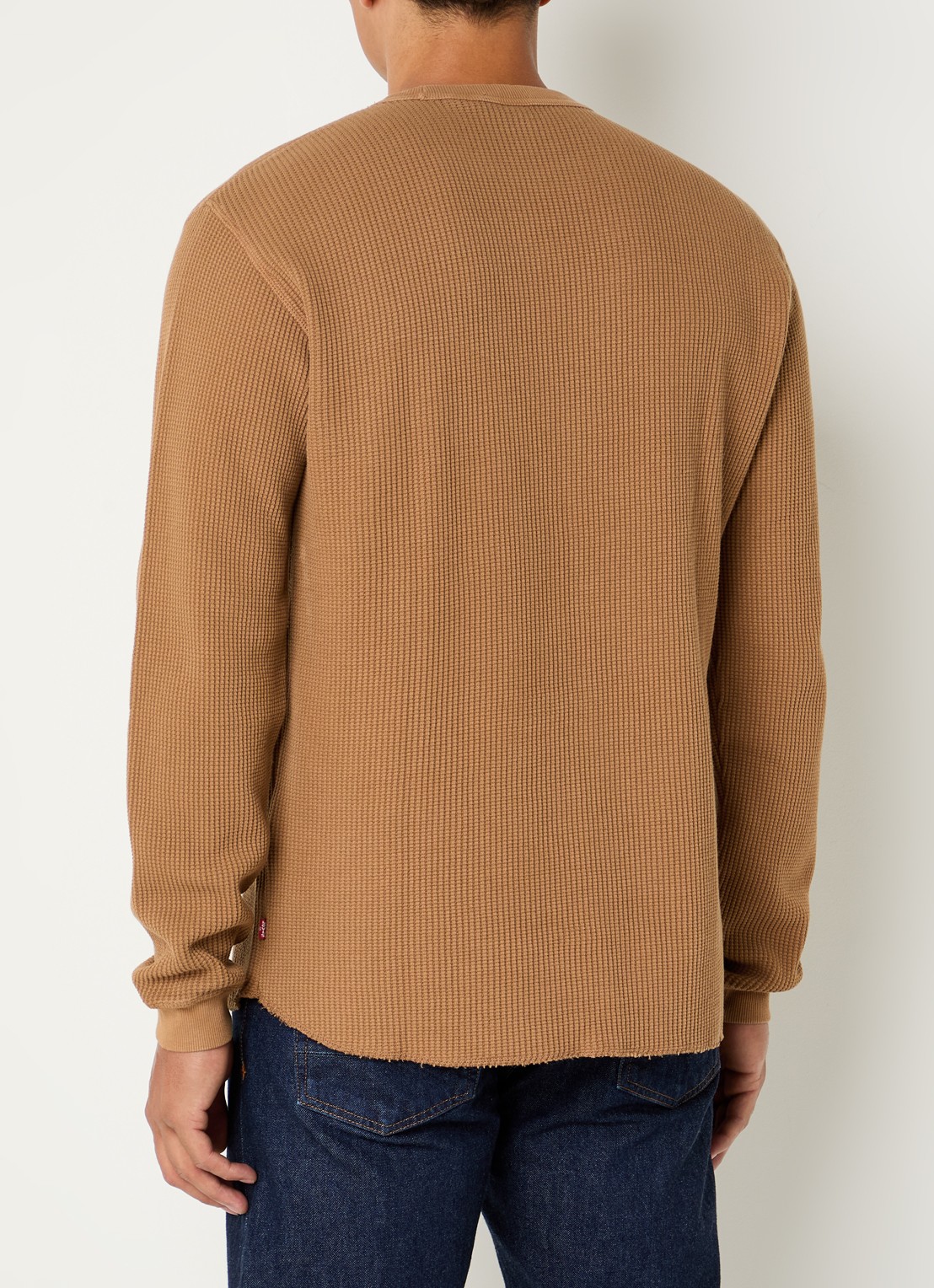 Levi's Longsleeve met structuur - achterkant 4 donkeroranje