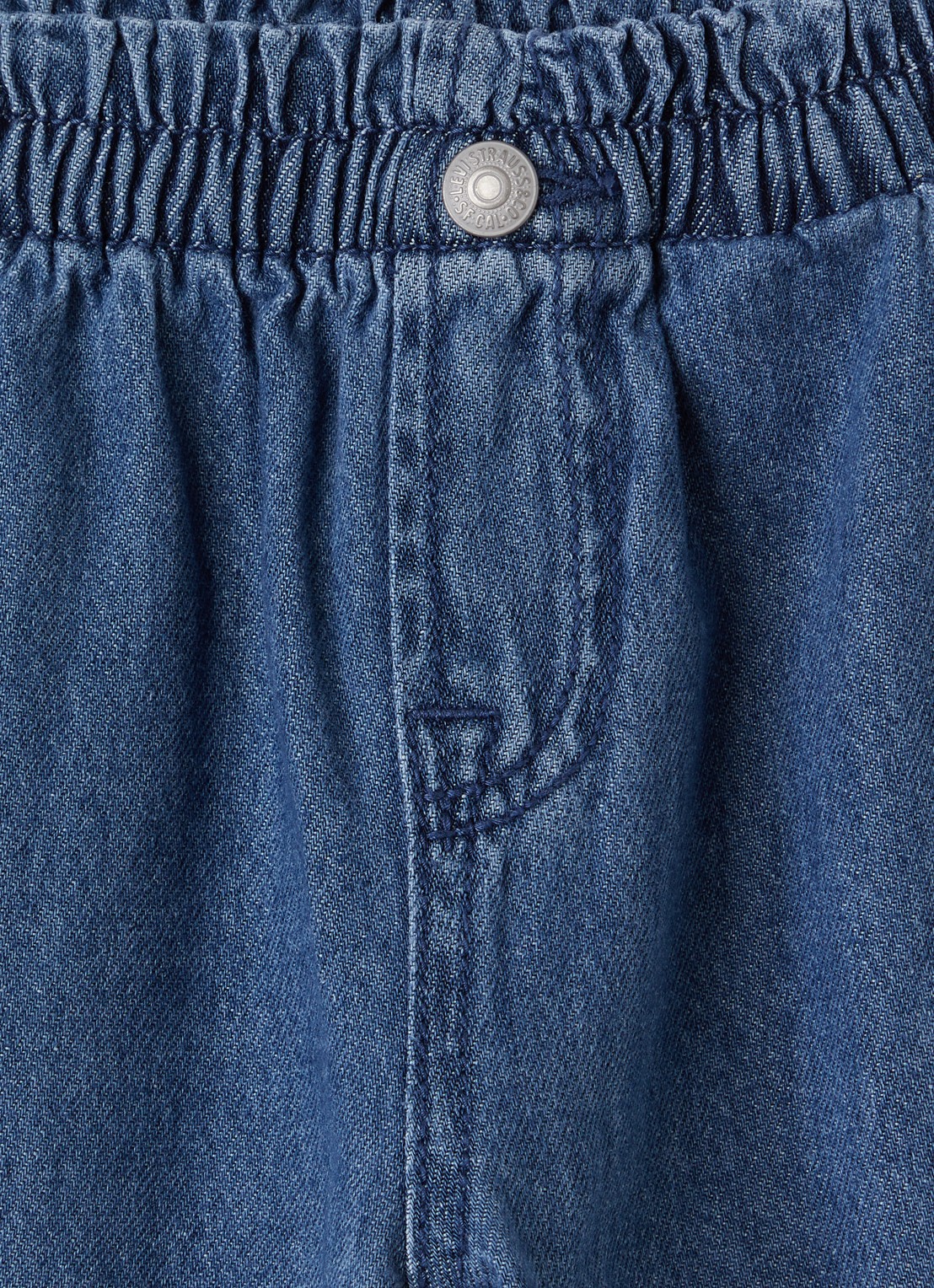 Levi's Loose fit jeans met borduring - detail blauw