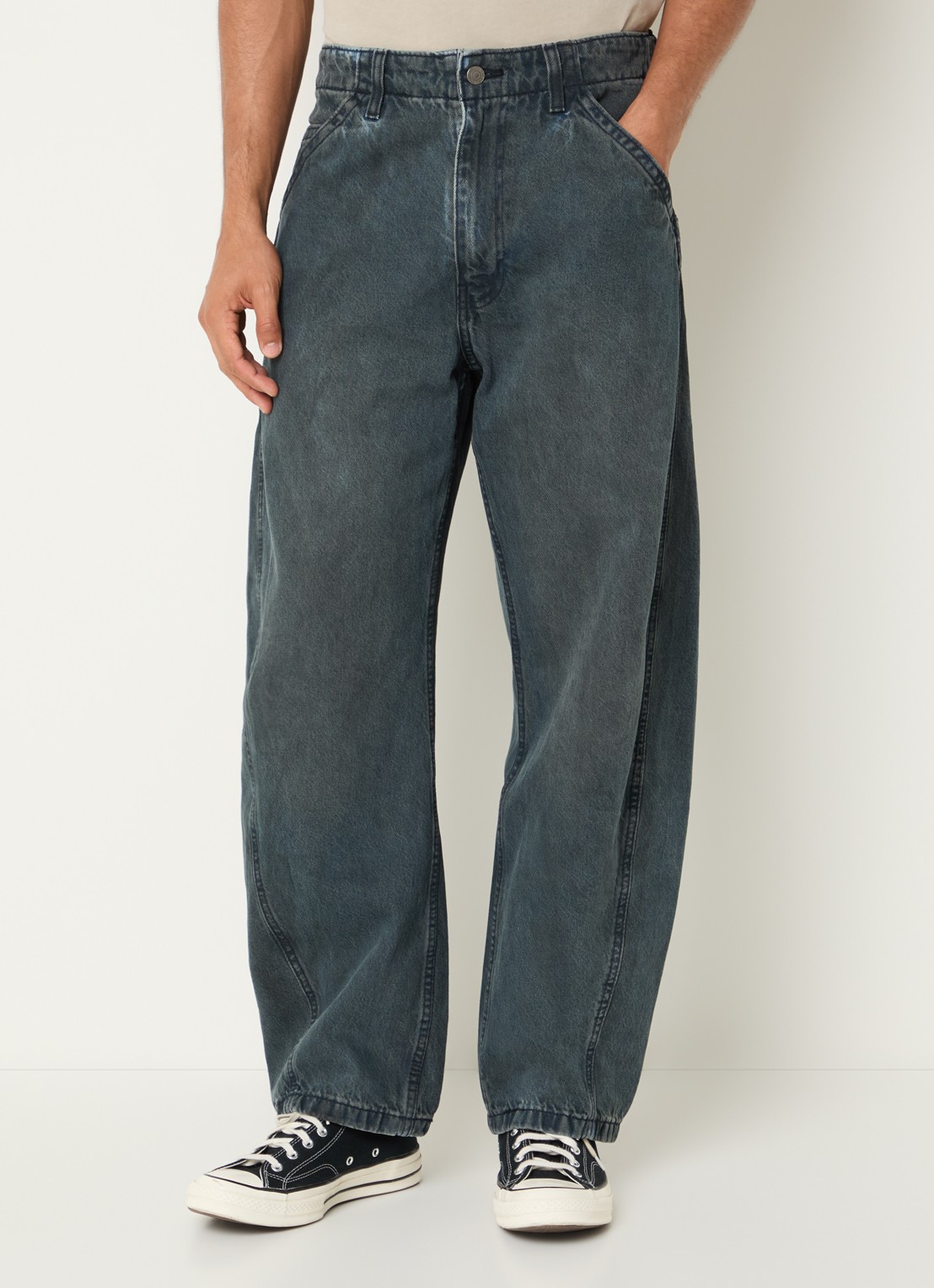 Levi's Loose fit jeans met donkere wassing - detail indigo